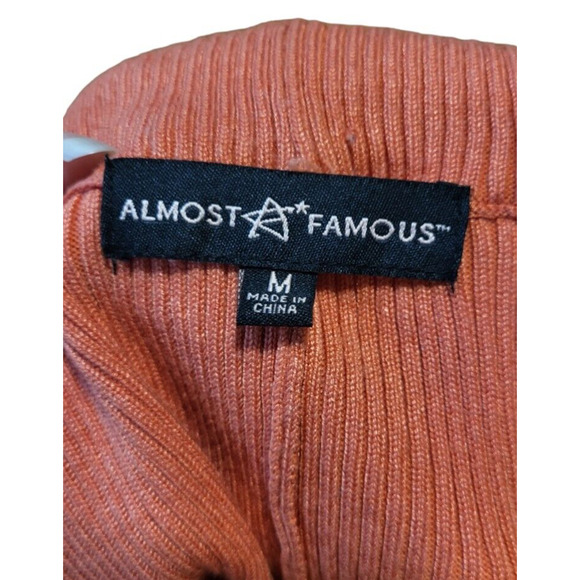 NWT Almost Famous orange two-piece cut out top and shorts set, size medium - Picture 10 of 12